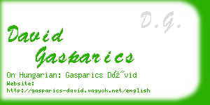 david gasparics business card